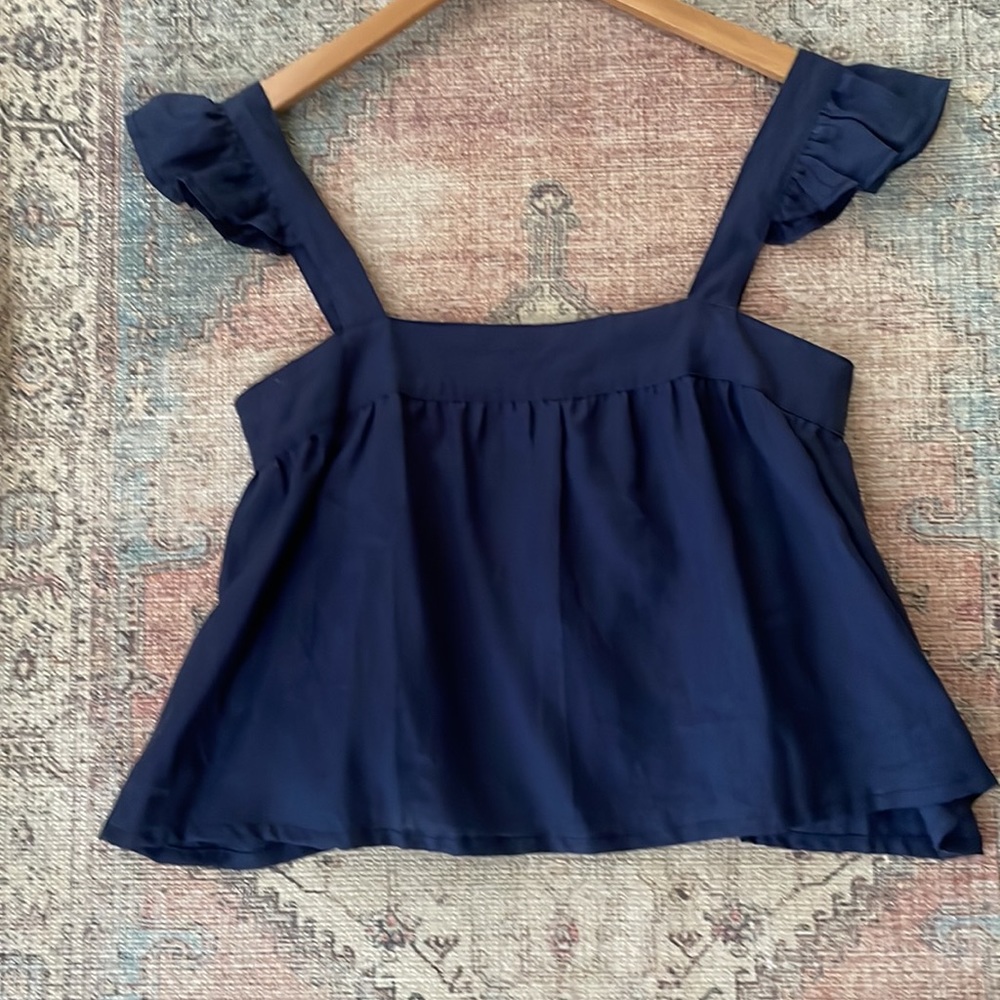 LJC Designs linen flutter top